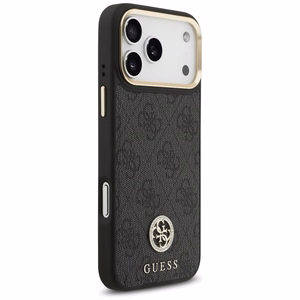 GUESS Suojakuori IPHONE 17 Pro Max MagSafe GUHMP17XP4GRMDEK (PU W/ 4G Strass Logo) musta