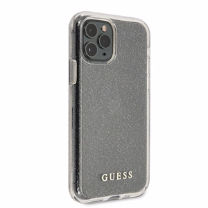 Guess GUHCN58PCGLSI iPhone 11 Pro hopea/hopea kova kotelo Glitter Glitter