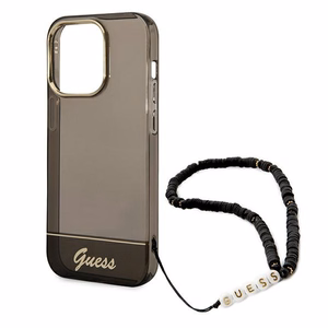 Guess läpikuultava Pearl Strap kotelo iPhone 14 Pro - musta