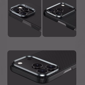 Benks Magneettinen Armor Air Kevlar Suojakuori Metal Frame 600D (0070) iPhone 17 Pro Max:lle musta