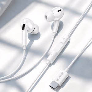 Blavec BHS-01 USB-C -nappikuulokkeet mikrofonilla ja DAC-muuntimella (BHS01-W), valkoiset
