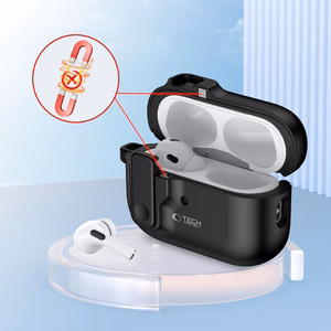 Tech-Protect Slim Hook Case with Carabiner for Apple AirPods Pro 1 / 2 - Black