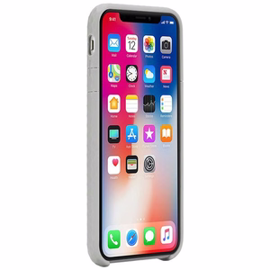 Incase Pop suojakuori laitteelle iPhone X, läpinäkyvä ja liuskeenharmaa