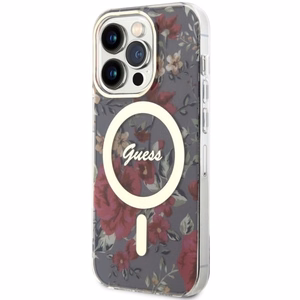 Guess GUHMP14LHCFWSA iPhone 14 Pro 6.1 vihreä/khaki suojakuori Flower MagSafe