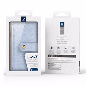Dux Ducis Lawa Nahkainen Suojakuori iPhone 15 Pro Max:lle - sininen