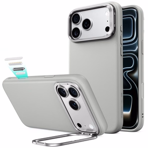 ESR Atelier -suojakuori laitteelle iPhone 18 Pro / 17 Pro, tuella, MagSafe-yhteensopiva – harmaa