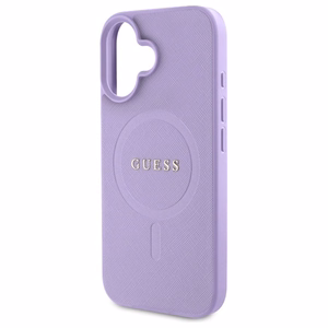Guess Saffiano MagSafe Suojakuori iPhone 16:lle - Violetti