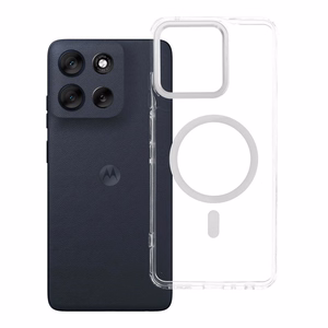 Suojakuori Motorola G56 Frame Clear Hybrid Mag Cover yhteensopiva MagSafe kanssa läpinäkyvä