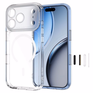 Tech-Protect MagPeak MagSafe CC -suojakuori iPhone 18 Pro / 17 Pro -malleille, läpinäkyvä