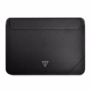 Guess Saffiano Triangle Logo suojakuori 14 tuuman kannettavalle tietokoneelle - musta