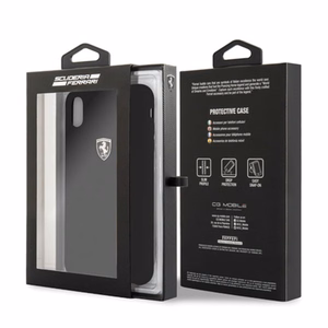 Ferrari Hardcase FEOSIHCI65BK iPhone Xs Max musta/musta Silikoni Off track
