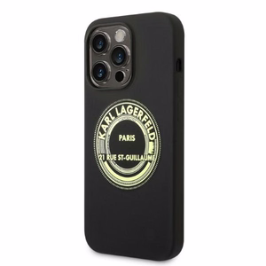 Karl Lagerfeld Silicone RSG Suojakuori iPhone 14:lle - musta