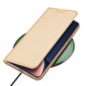 Dux Ducis Skin Pro Suojakuori Xiaomi 13:lle läppäkotelo korttiLompakko kultainen jalusta