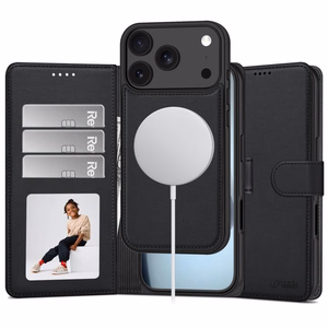 Tech-Protect Wallet MagSafe suojakuori malleille iPhone 17 Pro / 18 Pro, mattamusta