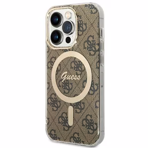 Guess IML 4G MagSafe suojakuori iPhone 15 Pro:lle - ruskea