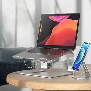Crong AluBench aluminium laptop stand, silver