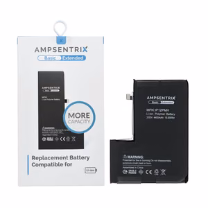 AmpSentrix Basic akku iPhone 12 Pro Max (suuri kapasiteetti 4400 mAh)