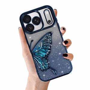 Tel Protect Butterfly Water Suojakuori iPhone 17 Pro:lle sininen