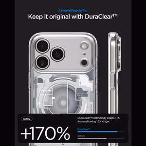 Spigen Ultra Hybrid MagSafe Zero One -suojakuori iPhone 18 Pro Max / 17 Pro Max -malleille, valkoinen