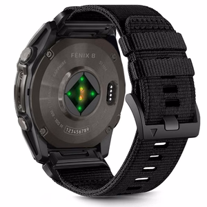 Tech-Protect Nylon Classic Garmin Fenix 5X / 5X Plus / 6X / 6X Pro / 7X / 8 (51mm) Musta