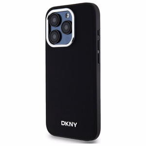 DKNY Plain Logo MagSafe iPhone 15 Pro Max:lle Suojakuori - Musta