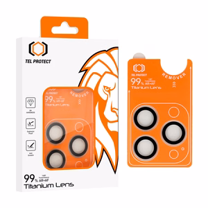 Karkaistu lasi Tel Protect Titanium Lens 99% AR kameralle iPhone 17 Pro/17 Pro Max:lle läpinäkyvä (linssiä 3 kpl)