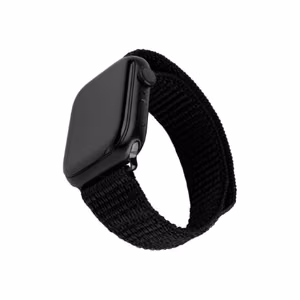 FIXED Sporty FIXNST2-436-BK – nailoninen kellonranneke, 38/40/41 mm, Apple Watch, 160–210 mm, musta