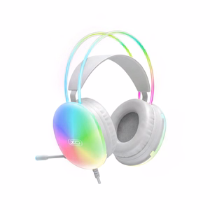 XO langalliset kuulokkeet GE11 jack 3,5mm - USB-A valkoinen RGB mikrofoni