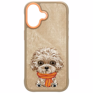 NIMMY BIG EYED PET 2.0 Dog -suojakuori iPhone 17:lle beige