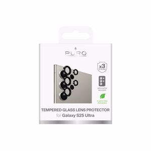 Puro Single Camera Lens karkaistu lasi Samsung Galaxy S25 Ultra kameraobjektiiveille
