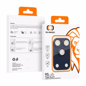 Tel Protect 95% AR+AF Full Metal Kameransuoja Karkaistu lasi iPhone 17 Pro Max Sininen