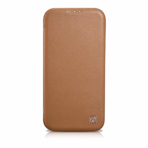 iCarer CE Premium Nahka Folio Case iPhone 14 Plus Magneettinen Flip Nahka Folio Case MagSafe Brown (WMI14220715-BN)