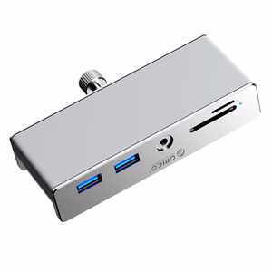 Orico MH5PMM Clamp-mounted Hub USB-C / 2x USB-A 3.0, + SD&TF + 3.5mm Audio - Black
