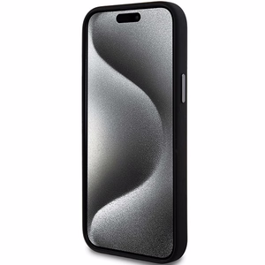 DKNY Liquid Silikoninen Metal Logo Suojakuori iPhone 15/14/13:lle - musta
