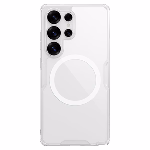 Nillkin Nature TPU Pro Magneettinen Suojakuori MagSafe-tuella Samsung Galaxy S25 Ultra:lle - valkoinen