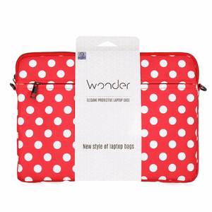 Wonder Sleeve kannettavan suojatasku 17 tuumaa punainen pilkukuvio