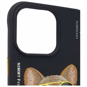 Nimmy Glasses Cool Dog Suojakuori iPhone 15 Pro:lle - musta