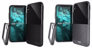 X-Doria Dash Ballistic Nylon suojakuori laitteelle iPhone X, harmaa ja musta