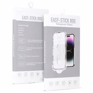 Karkaistu lasi Full Glue Easy-Stick Box IPHONE XS MAX:lle musta
