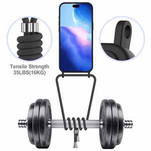 Musta nestesilikoninen suojakuori puhelimelle iPhone 18 Pro / 17 Pro, korttipidike ja hihna