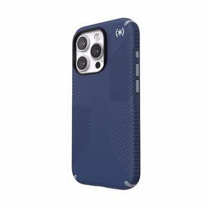 Speck Presidio2 Grip suojakuori iPhone 15 Pro -laitteelle, Coastal Blue / Dust Grey -värinen