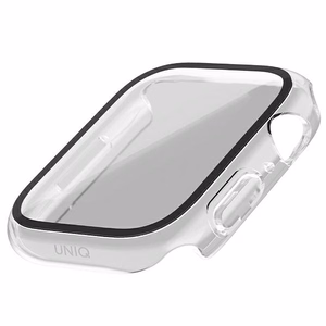 Uniq Nautic kotelo Apple Watch Series 7/8/9 45mm läpinäkyvä/dove-läpinäkyvä