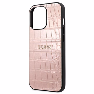 Guess Croco Strap Collection iPhone 13 Pro / 13 6.1" Suojakuori - vaaleanpunainen