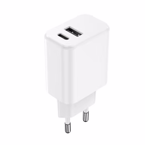 Setty laturi 1x USB + USB-C 3A 20W valkoinen