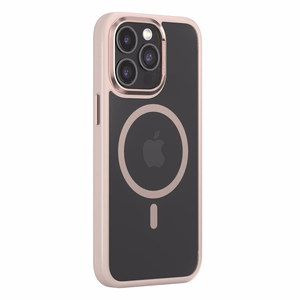 Comma Joy Elegant Mag -kuori iPhone 15 Plus vaaleanpunainen