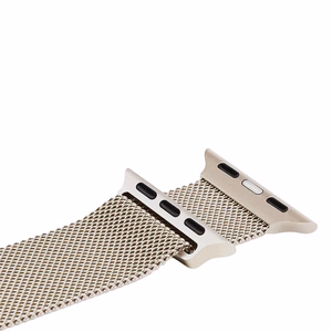 Crong Milano Steel stainless-steel strap for Apple Watch 38 / 40 / 41 mm and 42 mm (Series 10 / 11), Champagne