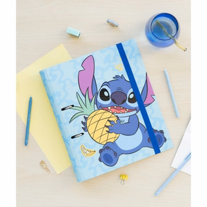 Disney Stitch Tropical A4 -kansio 2 renkaalla ja kuminauhalla
