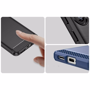 Carbon Suojakuori Samsung Galaxy S25 Edge:lle - musta