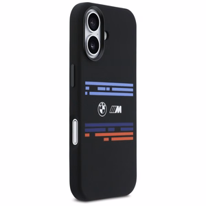BMW M Silicon Horizontal Line MagSafe Suojakuori iPhone 17:lle - Musta