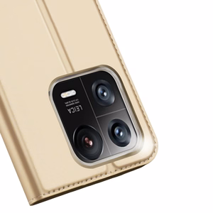 Dux Ducis Skin Pro Suojakuori Xiaomi 13 Pro läppäkotelo korttiLompakko kultainen jalusta